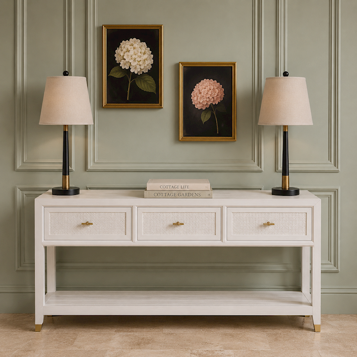 BALI 3 DRAWER CONSOLE TABLE 130x40x87cm